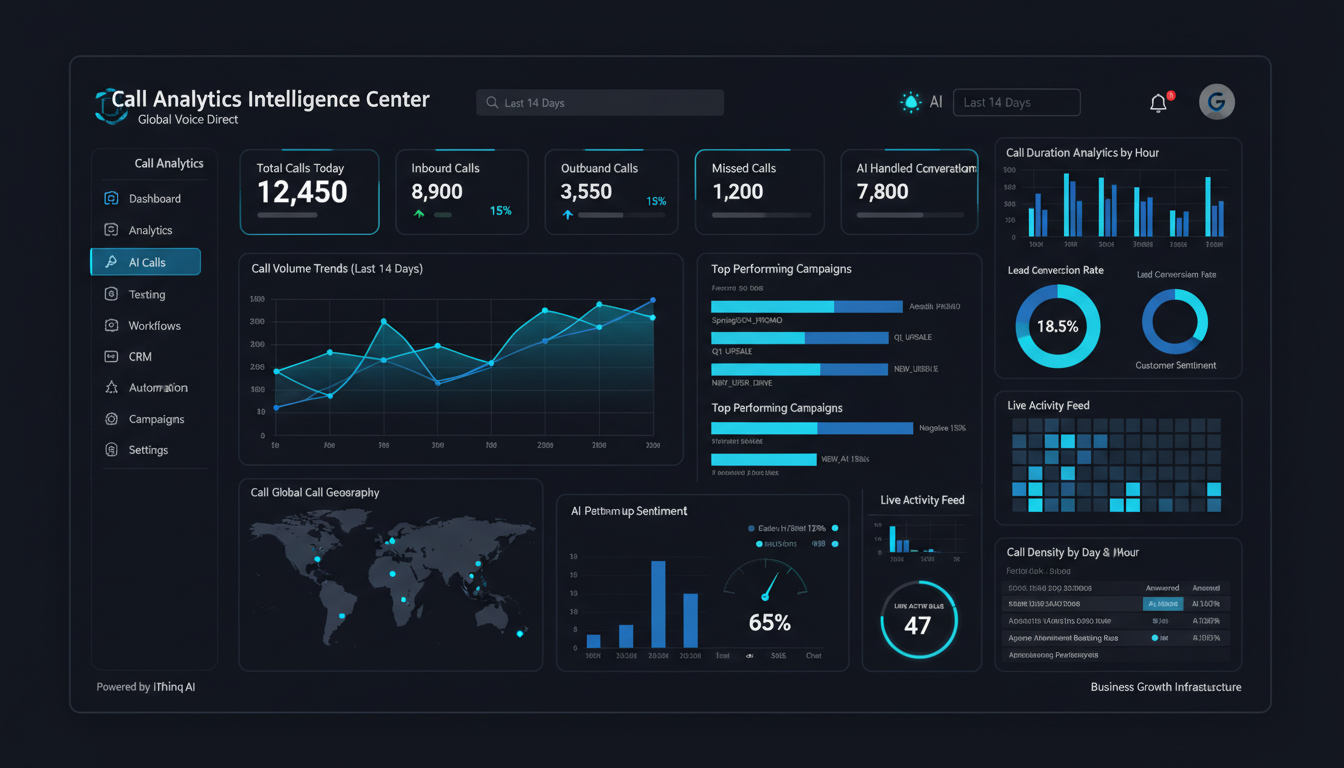 AI call analytics dashboard features