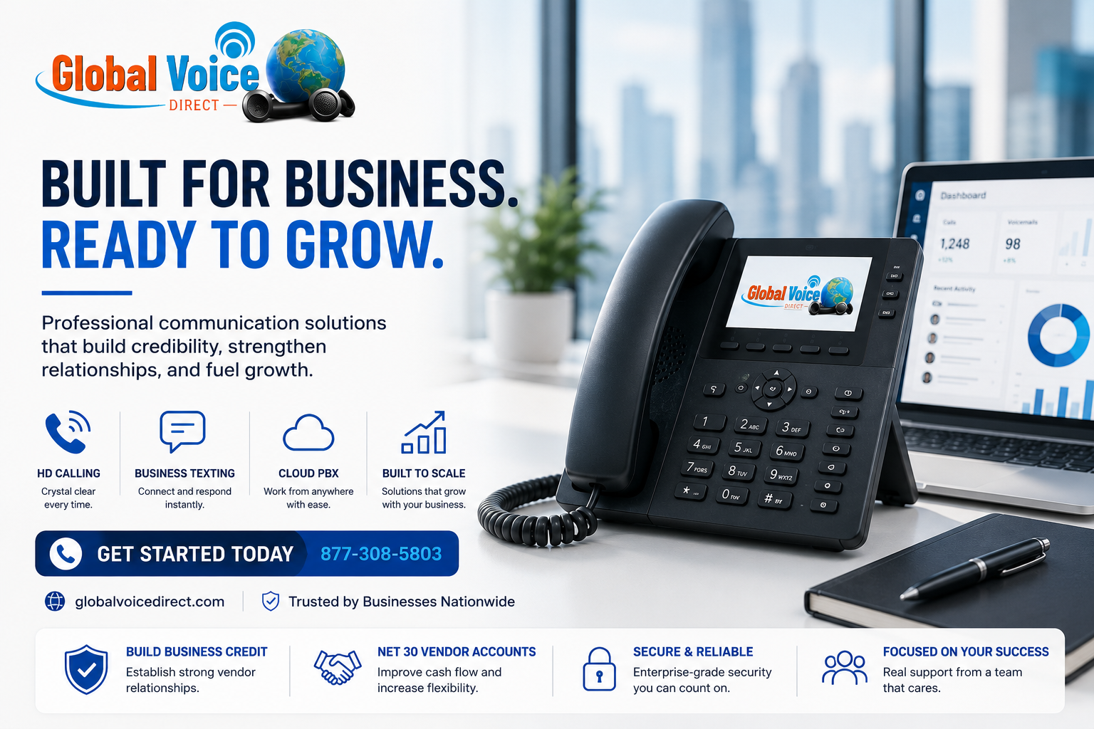 Business Growth Infrastructure platform built for business and ready to grow by Global Voice Direct