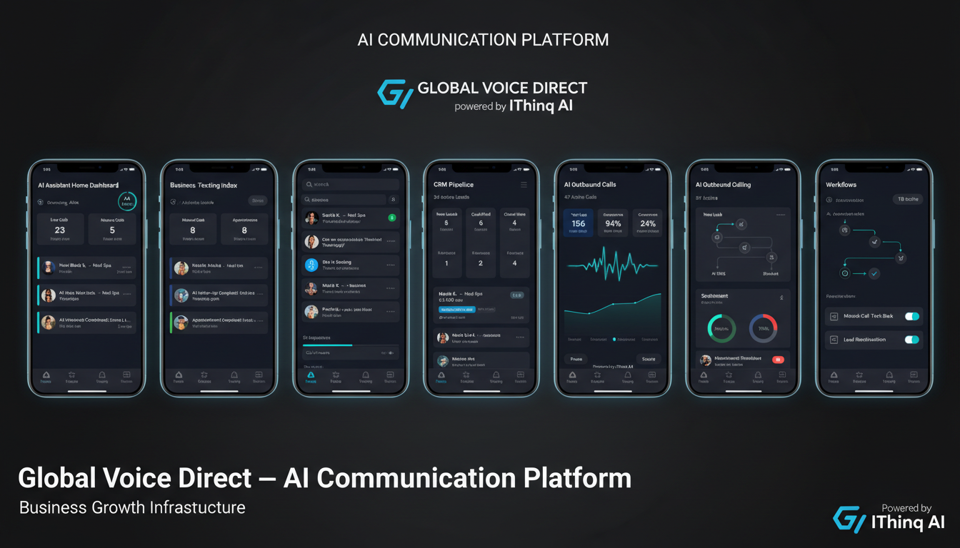 AI business communication mobile app by Global Voice Direct