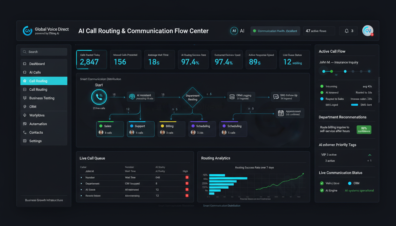 Smart AI call routing platform features